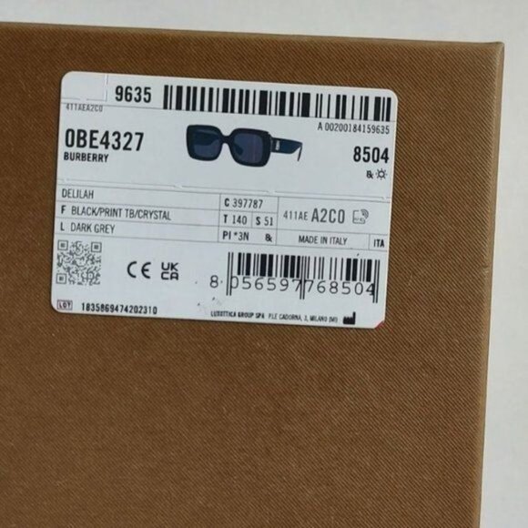 Burberry Delilah Square Sunglasses BE4327 Black - Picture 12 of 15